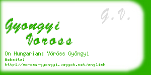gyongyi voross business card